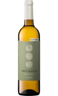 Garrafa de Vinho Branco Três Bagos Biológico de 75cl do Douro.